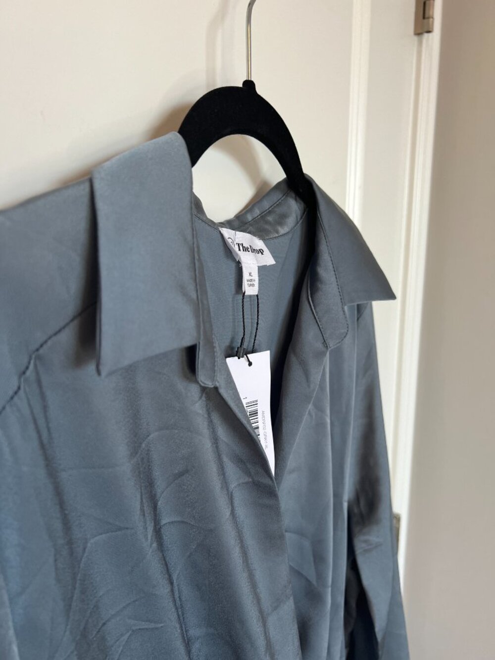 NWT XL The Drop Women's Mack Silky Wrap Mini Dress - Picture 9 of 16